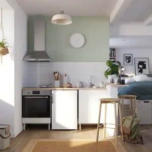 Cocina en kit Eleki blanca 2 módulos bajos L.180 x H.87 x P.58 cm